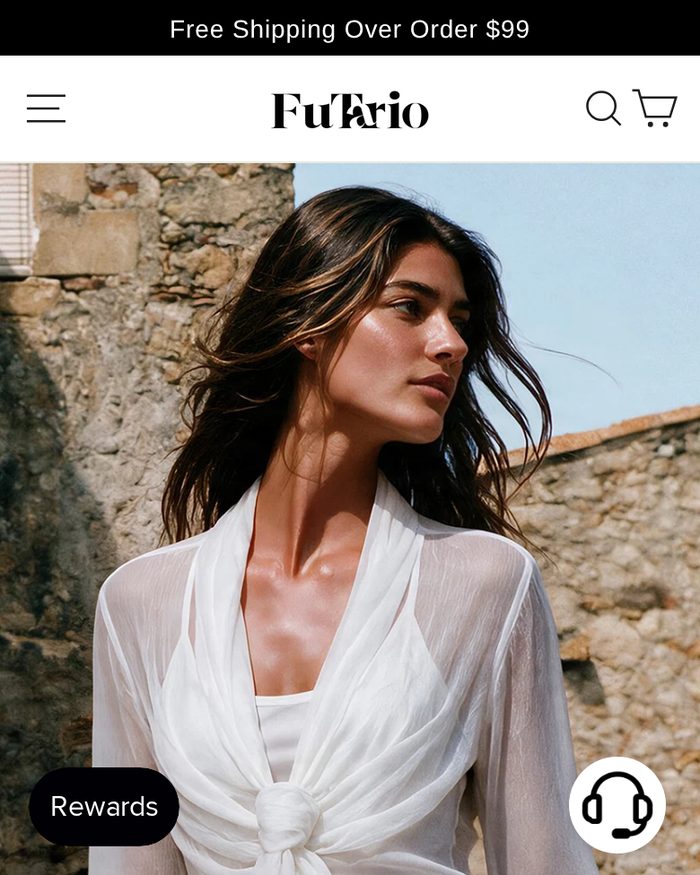 Futario Shopify website homepage