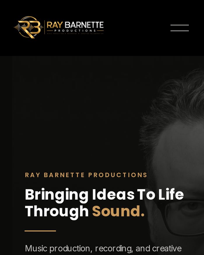 Ray Barnette Squarespace website homepage