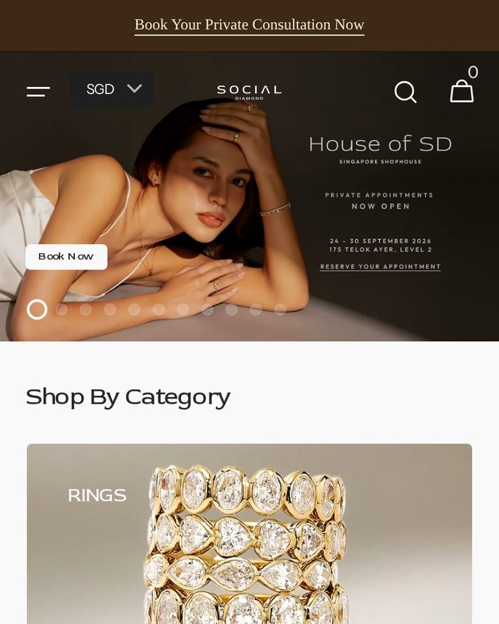 Social Diamond BKK Shopify website homepage